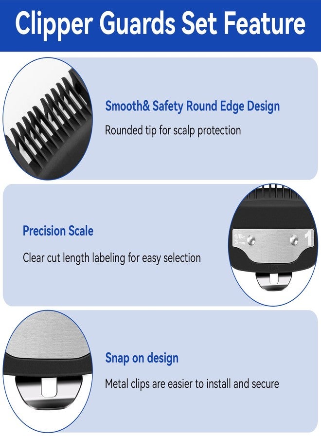 HCLSY Replacement for 1 Wahl Clipper Guards Set, 1/8" 3mm Metal Hair Clipper Guards Set for Professional Stylists and Barbers(2 Pack) - Image 2